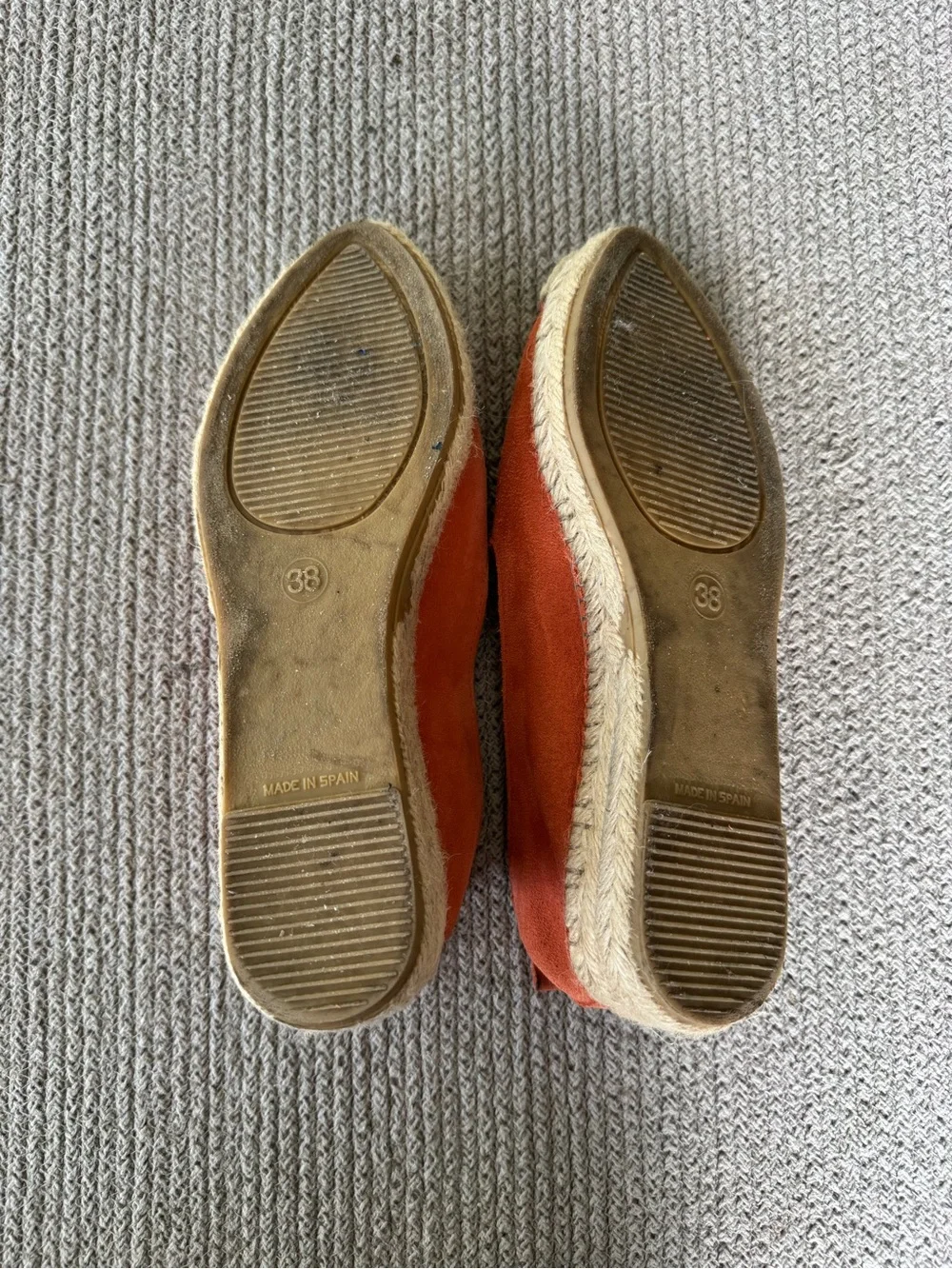 Fabiolas Floral Embroidered Coral Suede Leather Espadrilles Size 38 - Picture 10 of 15